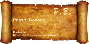 Pretz Botond névjegykártya