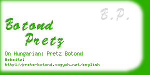 botond pretz business card